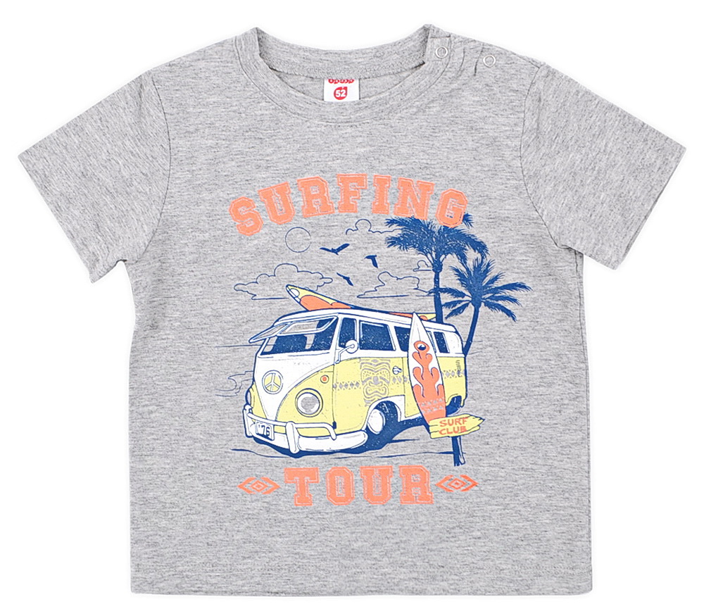 картинка Футболка для мальчика Crockid К 3575 серый меланж от магазина детских товаров ALiSa