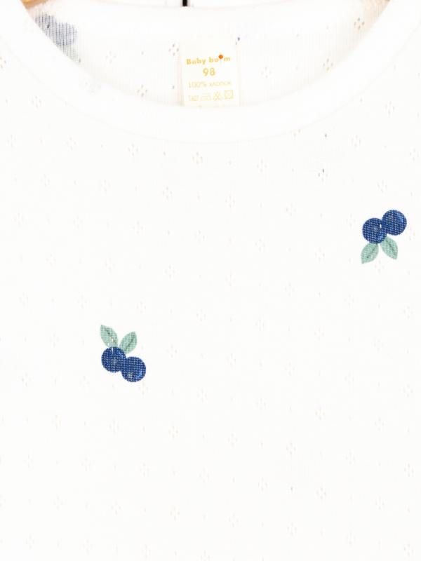 картинка Пижама для девочки Baby Boom КС21/4-Р Ажурная рибана Черника от магазина детских товаров ALiSa