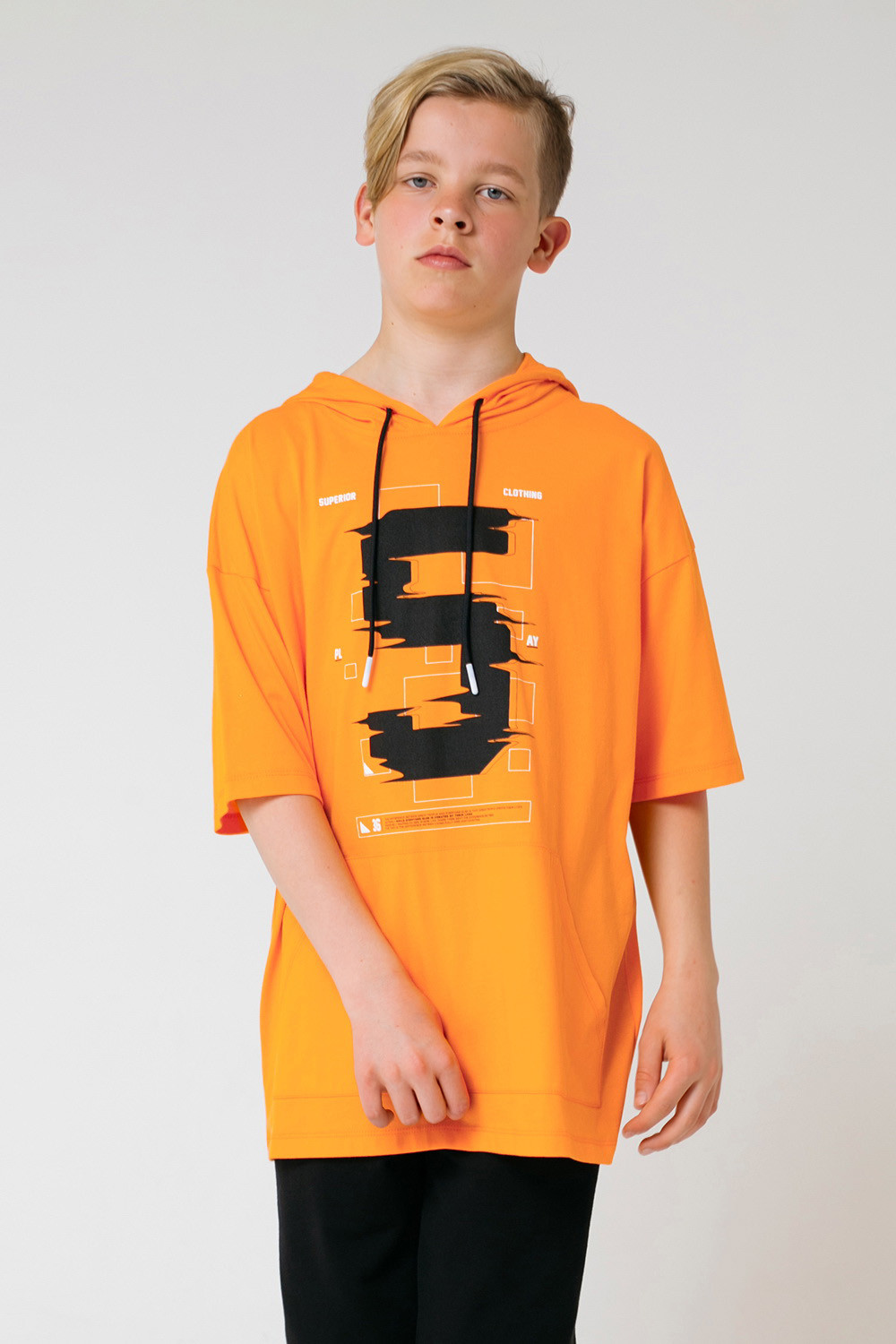 картинка Футболка для мальчика КБ 301553 неоново-оранжевый к58 от магазина детских товаров ALiSa