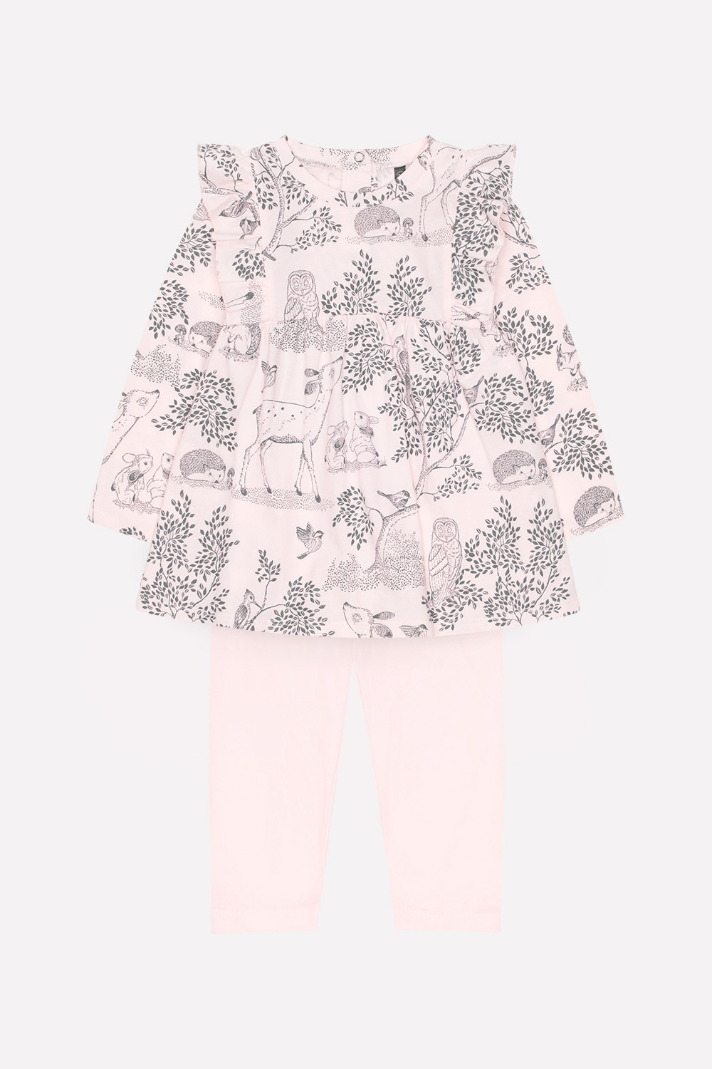 картинка Комплект для девочки Crockid КР 2629 светло-розовый, лесной мир к217 от магазина детских товаров ALiSa