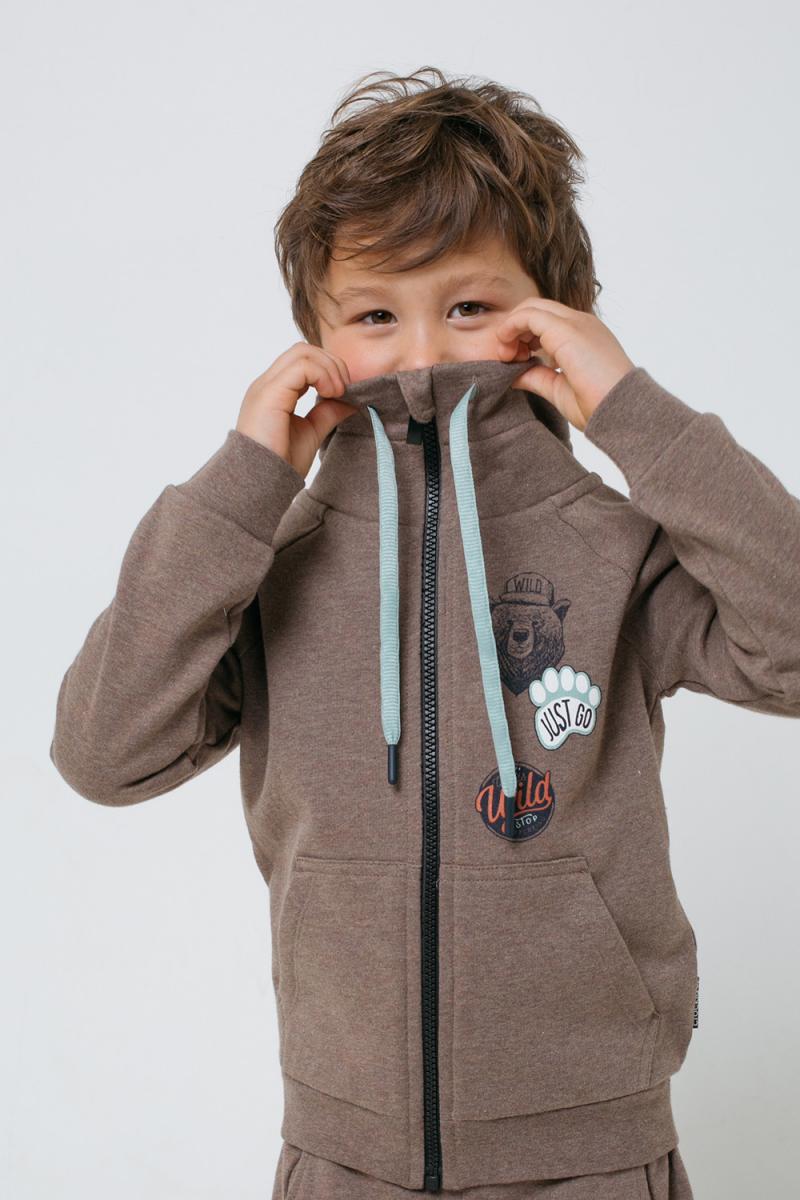 картинка Куртка для мальчика Crockid КР 301497 коричневый меланж к312 от магазина детских товаров ALiSa