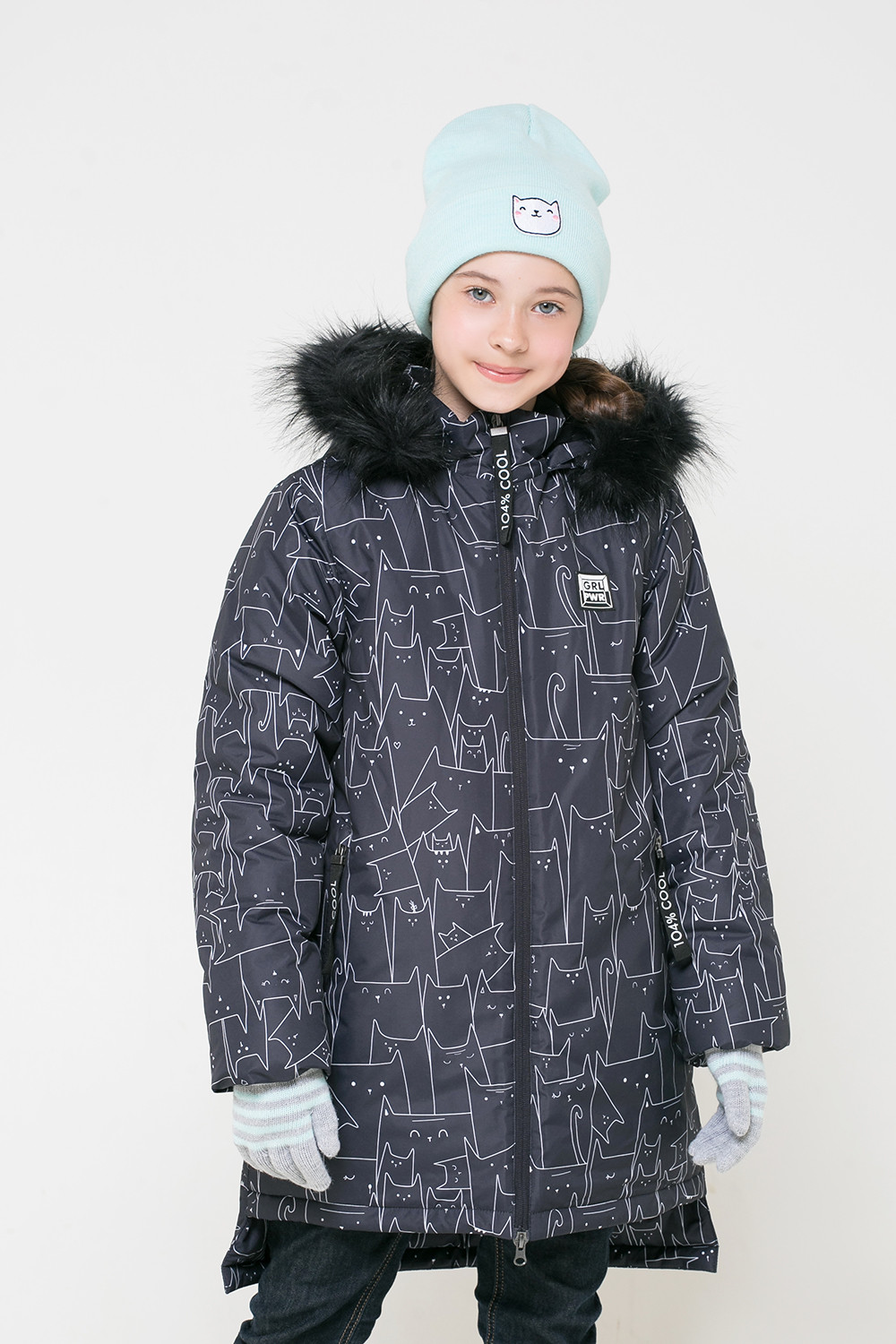 картинка Пальто зимнее для девочки Crockid ВК 38056/н/1 ГР от магазина детских товаров ALiSa