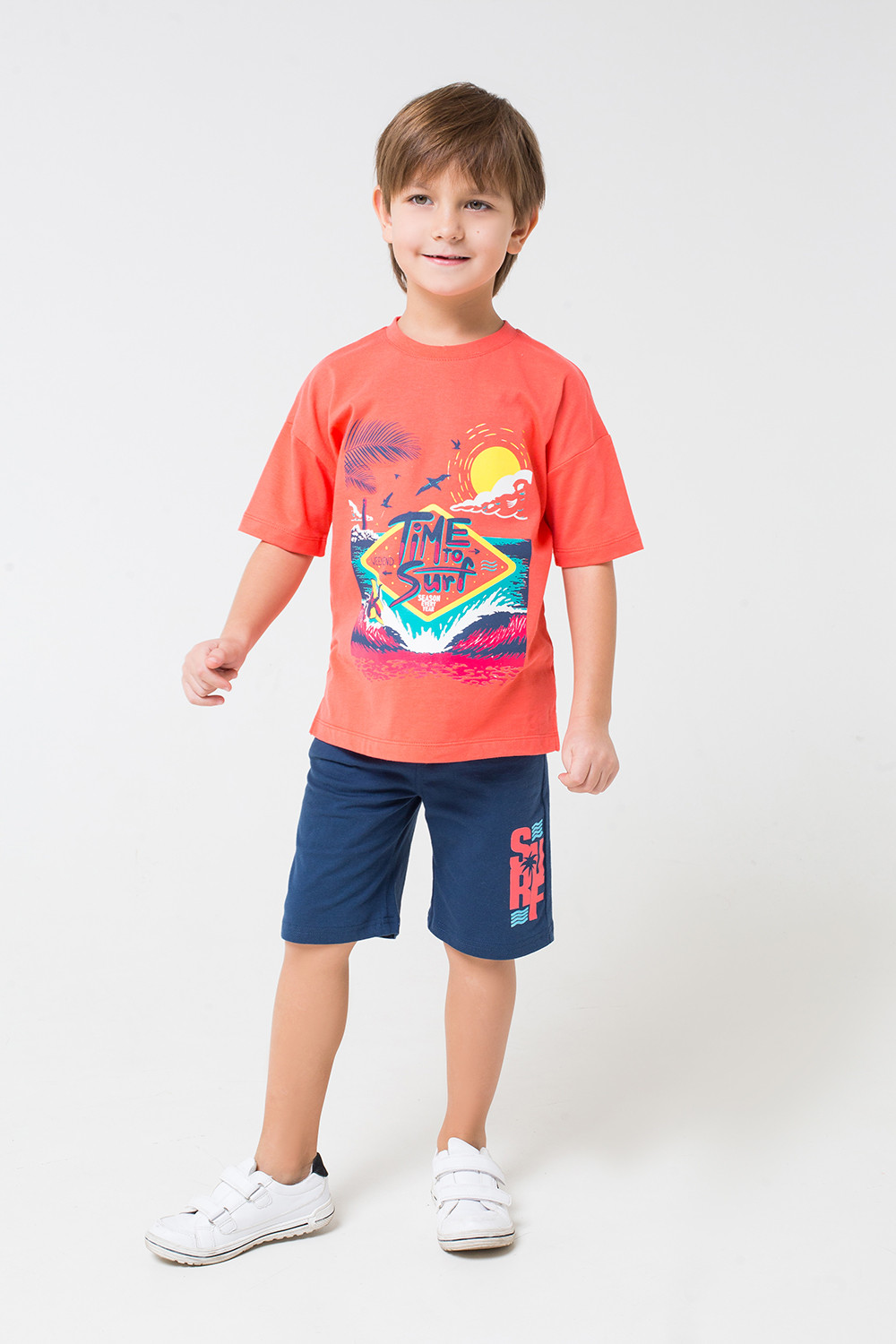 картинка Комплект для мальчика Crockid К 2665 коралл + серо-синий к1245 от магазина детских товаров ALiSa