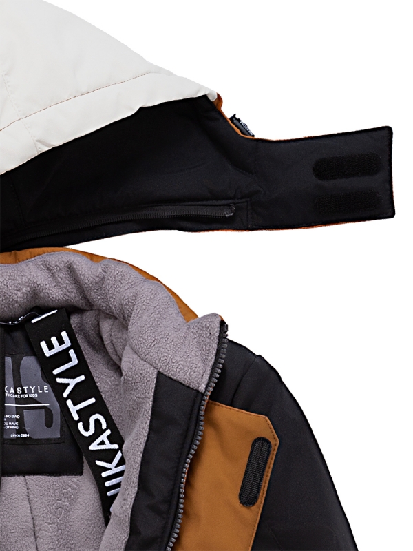 картинка Комбинезон зимний для мальчика NIKASTYLE 8з6524 Кэмел черный от магазина детских товаров ALiSa