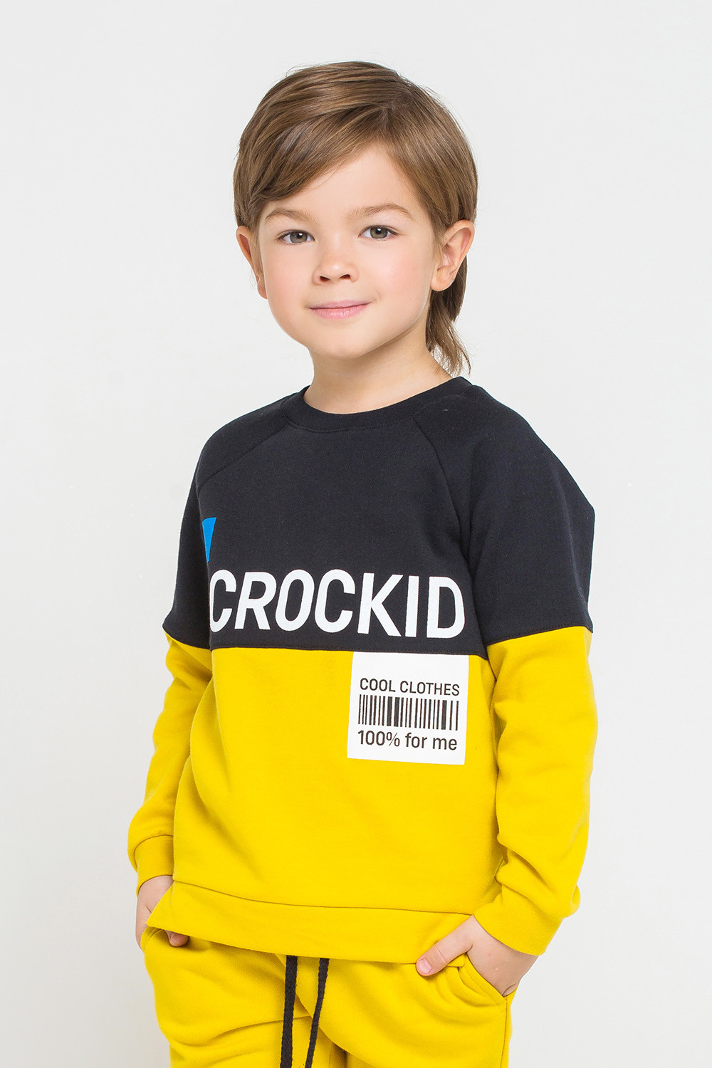 картинка Джемпер для мальчика Crockid КР 300812 светло-горчичный к228 от магазина детских товаров ALiSa