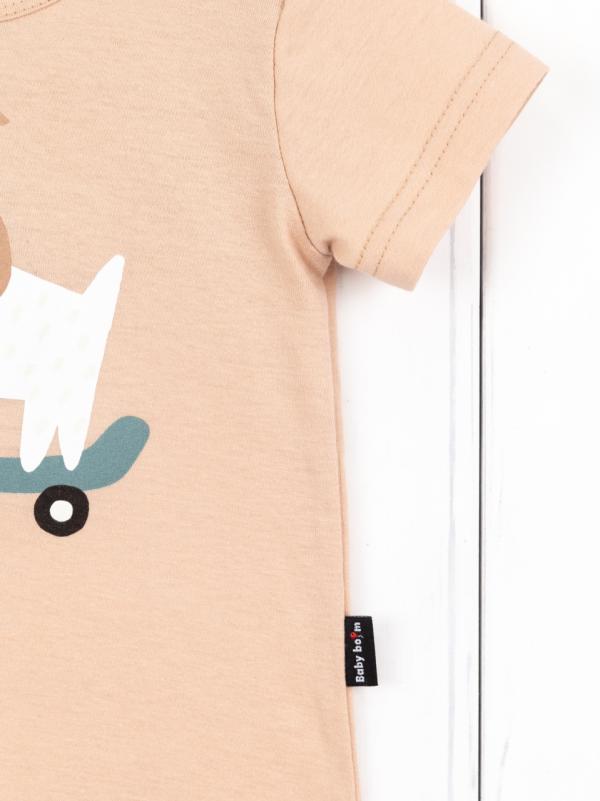 картинка Футболка детская Baby Boom Ф90/9-К Светло-бежевый от магазина детских товаров ALiSa