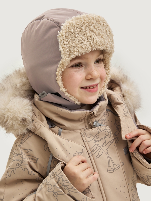картинка Шапка мембранная утепленная NIKASTYLE 11з16325 Какао от магазина детских товаров ALiSa