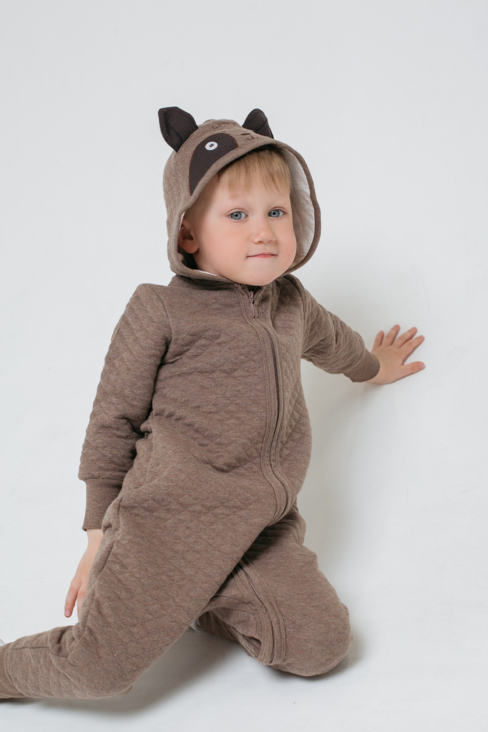 картинка Комбинезон для мальчика Crockid КР 6393 коричневый меланж к310 от магазина детских товаров ALiSa
