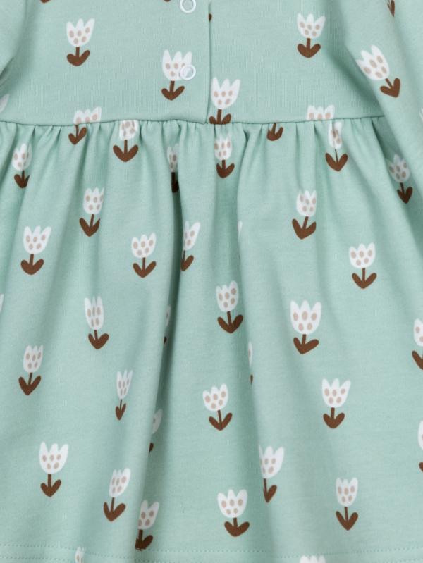 картинка Платье для девочки Baby Boom С243/1-И Тюльпаны на нефрите я710 от магазина детских товаров ALiSa