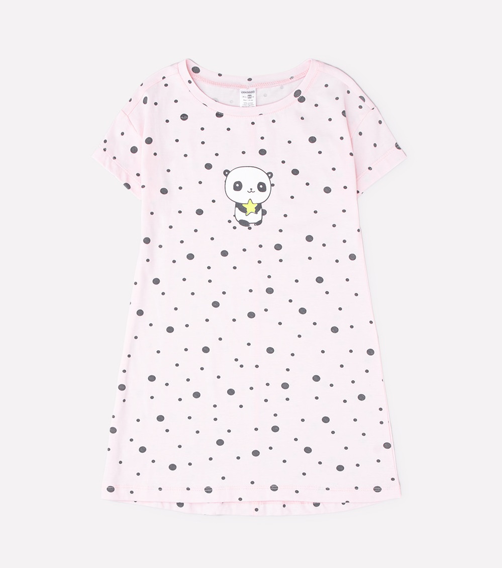 картинка Сорочка для девочки Crockid К 1145 точки на пыльно-розовом от магазина детских товаров ALiSa