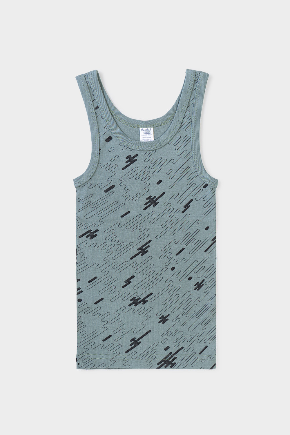 картинка Майка для мальчика Crockid К 1165 полынь, быстрее ветра от магазина детских товаров ALiSa