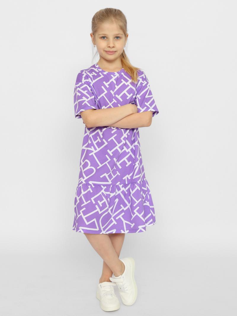 картинка Платье для девочки Cherubino CSJG 63587-45-378 Лаванда от магазина детских товаров ALiSa
