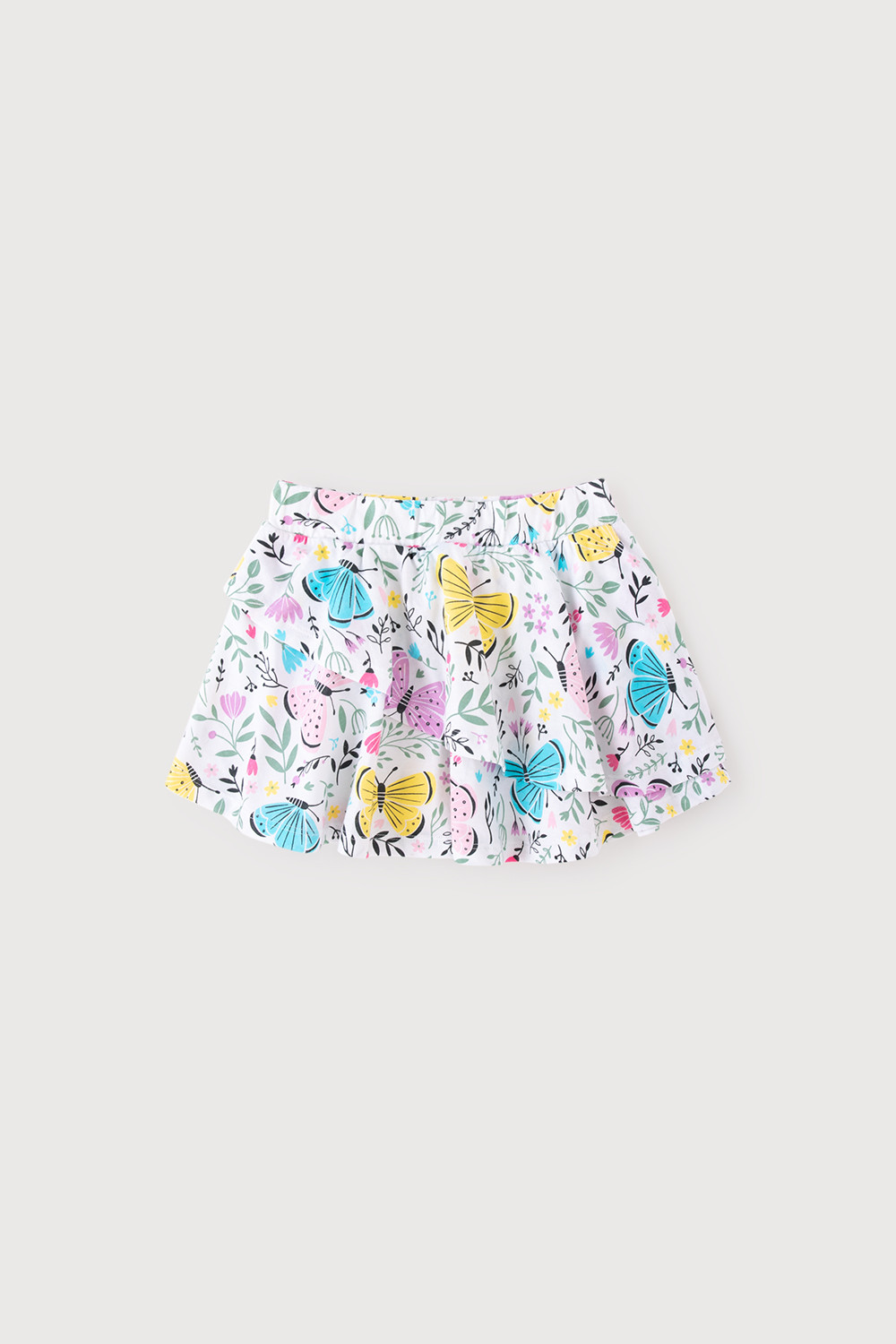 картинка Юбка для девочки Crockid К 7088 белый, бабочки в саду к1280 от магазина детских товаров ALiSa