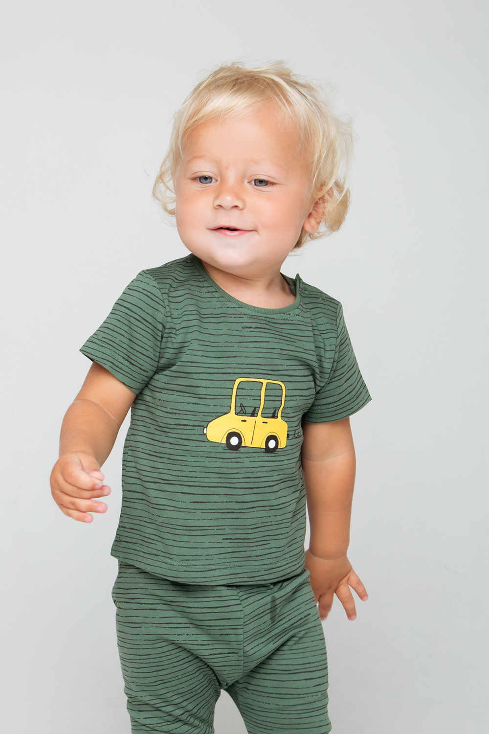 картинка Футболка для мальчика Crockid К 301321 лесной мох, полоска от магазина детских товаров ALiSa