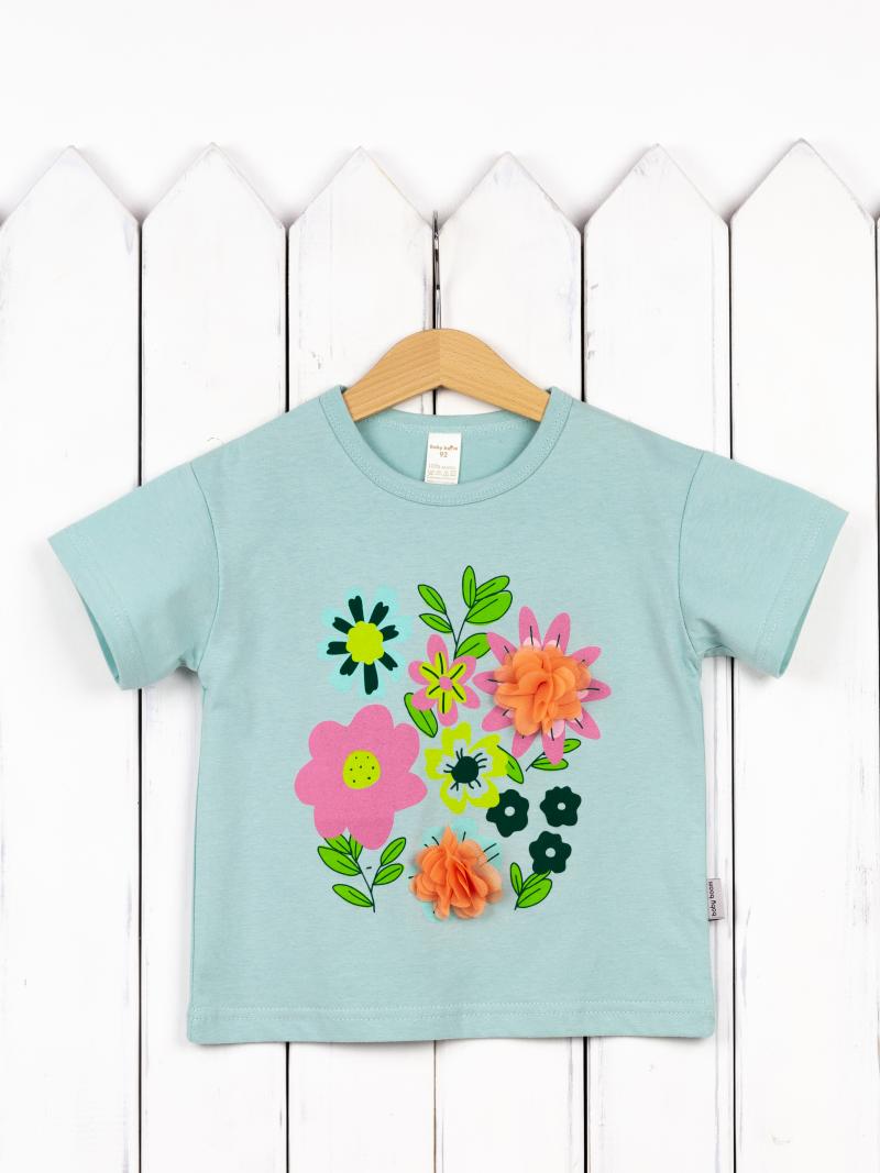 картинка Футболка для девочки Baby Boom Ф106/2-К Б106 Мята от магазина детских товаров ALiSa