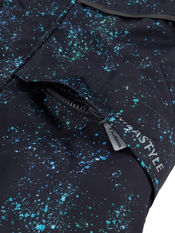 картинка Комбинезон зимний для мальчика NIKASTYLE 8з5524 Черный бирюза от магазина детских товаров ALiSa