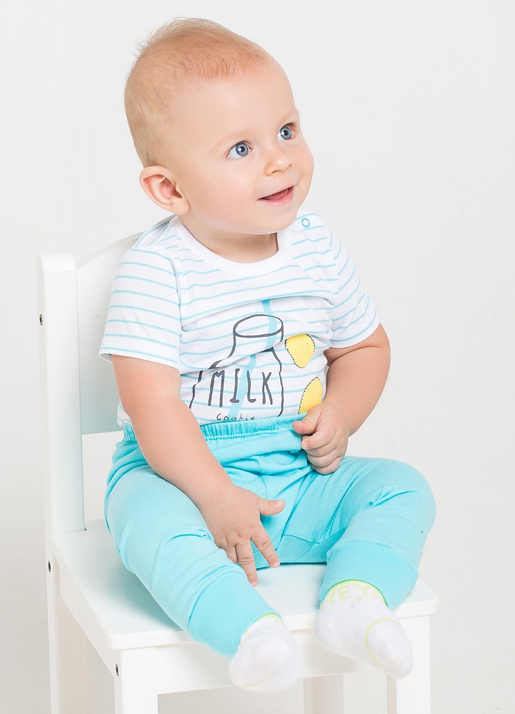 картинка Брюки для мальчика Crockid К 4594 бирюзово-голубой (сладкоежка) от магазина детских товаров ALiSa
