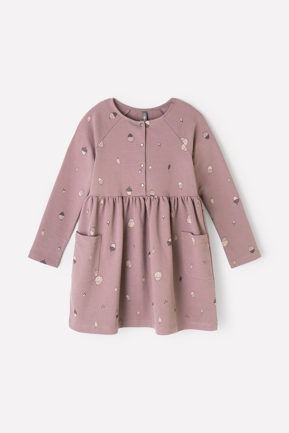 картинка Платье для девочки Crockid КР 5632 капучино, желуди и листики к351 от магазина детских товаров ALiSa