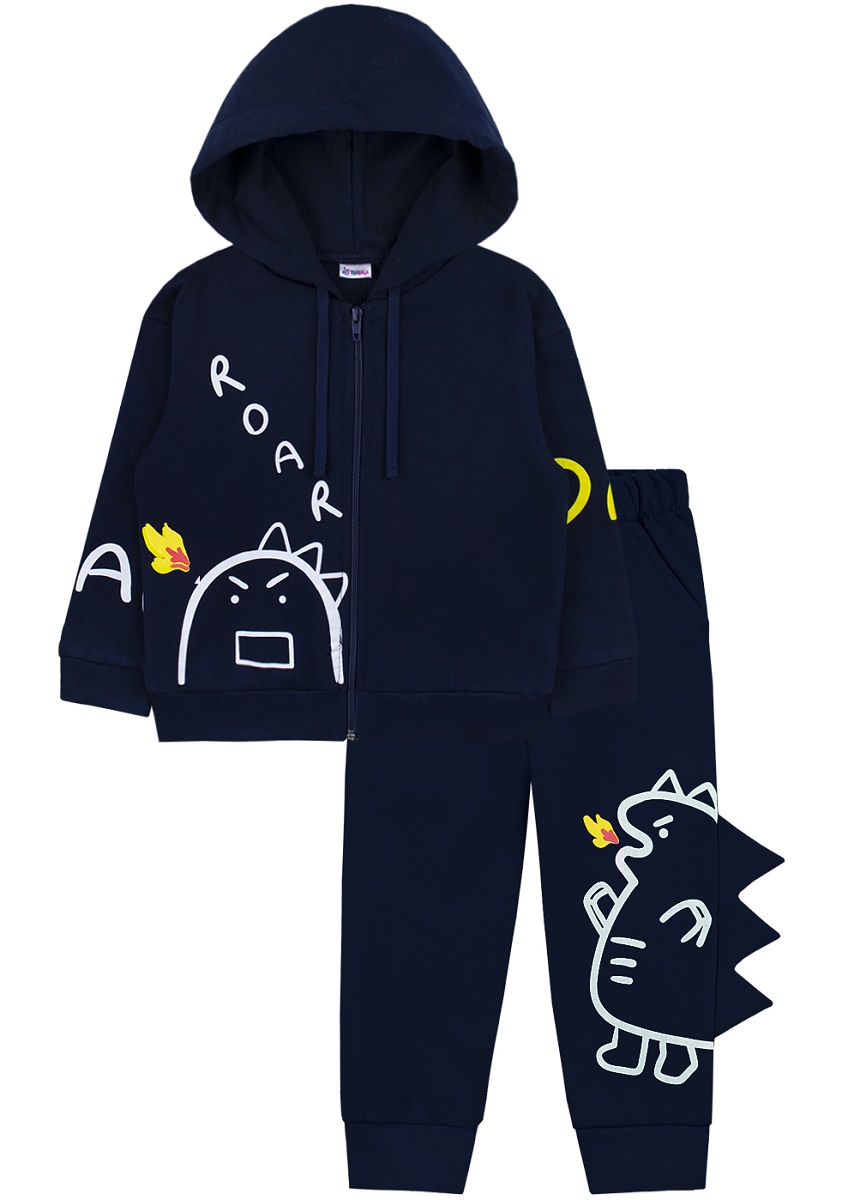 картинка Комплект футер двухнитка для мальчика Youlala YLA 8583310101 Темно-синий от магазина детских товаров ALiSa