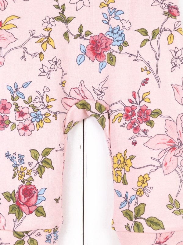 картинка Брюки для девочки Baby Boom П47/52-И Цветы Ар-Нуво на розовом я724 от магазина детских товаров ALiSa