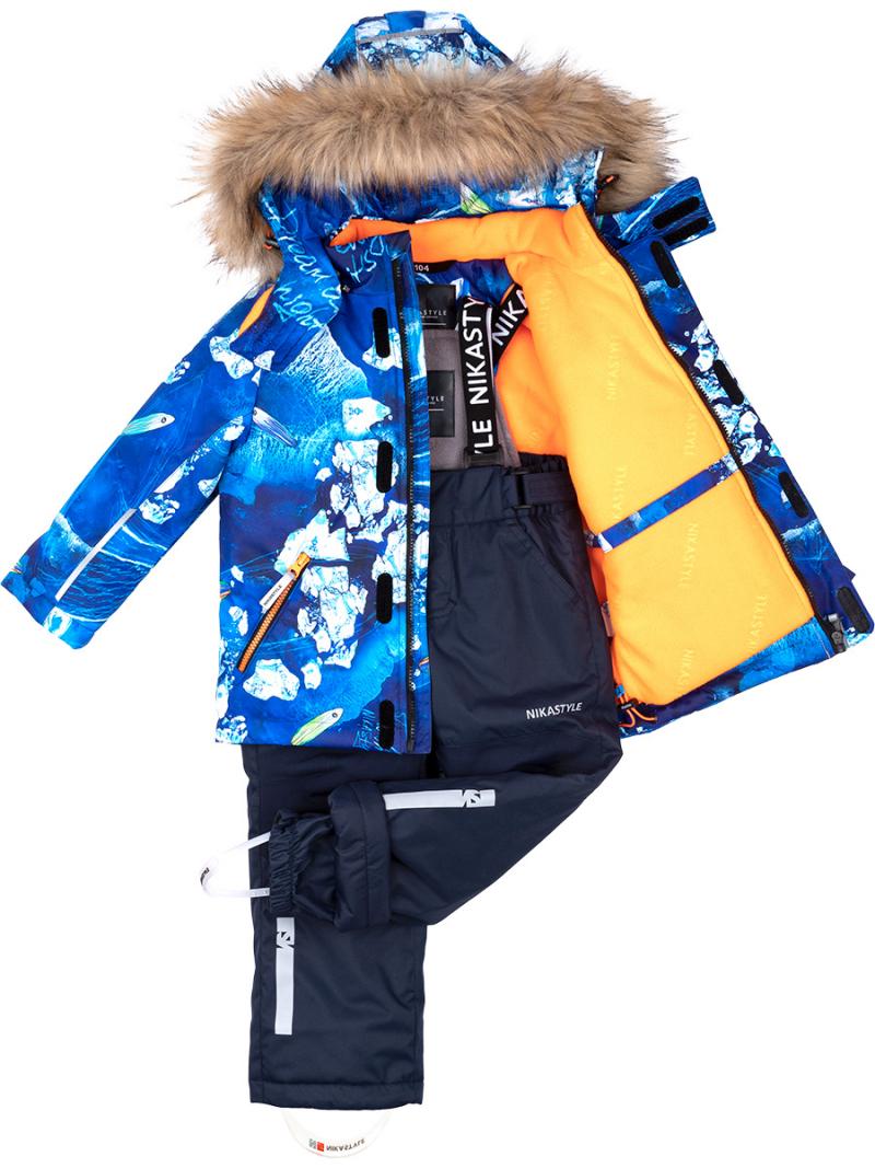 картинка Комплект зимний для мальчика NIKASTYLE 7з1123 ультрамарин неви от магазина детских товаров ALiSa