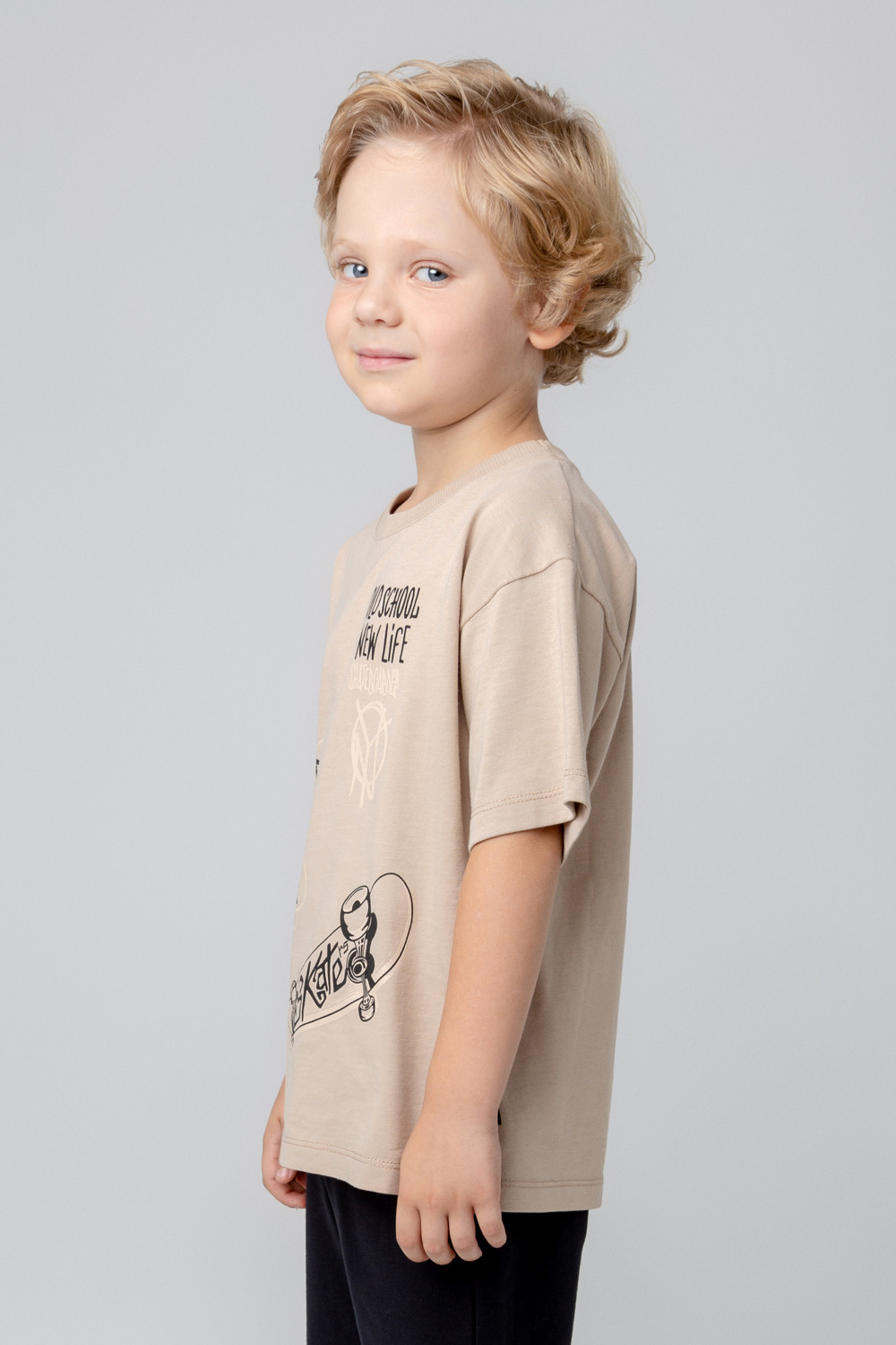 картинка Футболка для мальчика Crockid КР 301978 темно-бежевый к360 от магазина детских товаров ALiSa