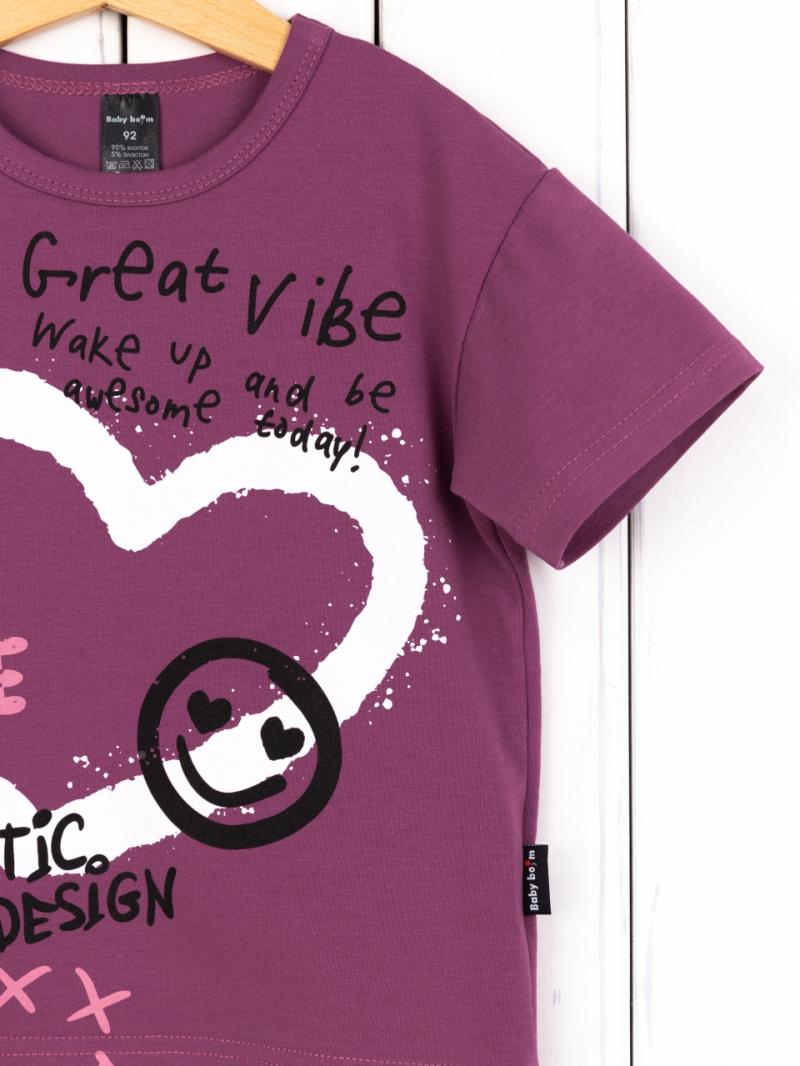 картинка Футболка для девочки Baby Boom Ф106/3-К Виноград Б117 от магазина детских товаров ALiSa