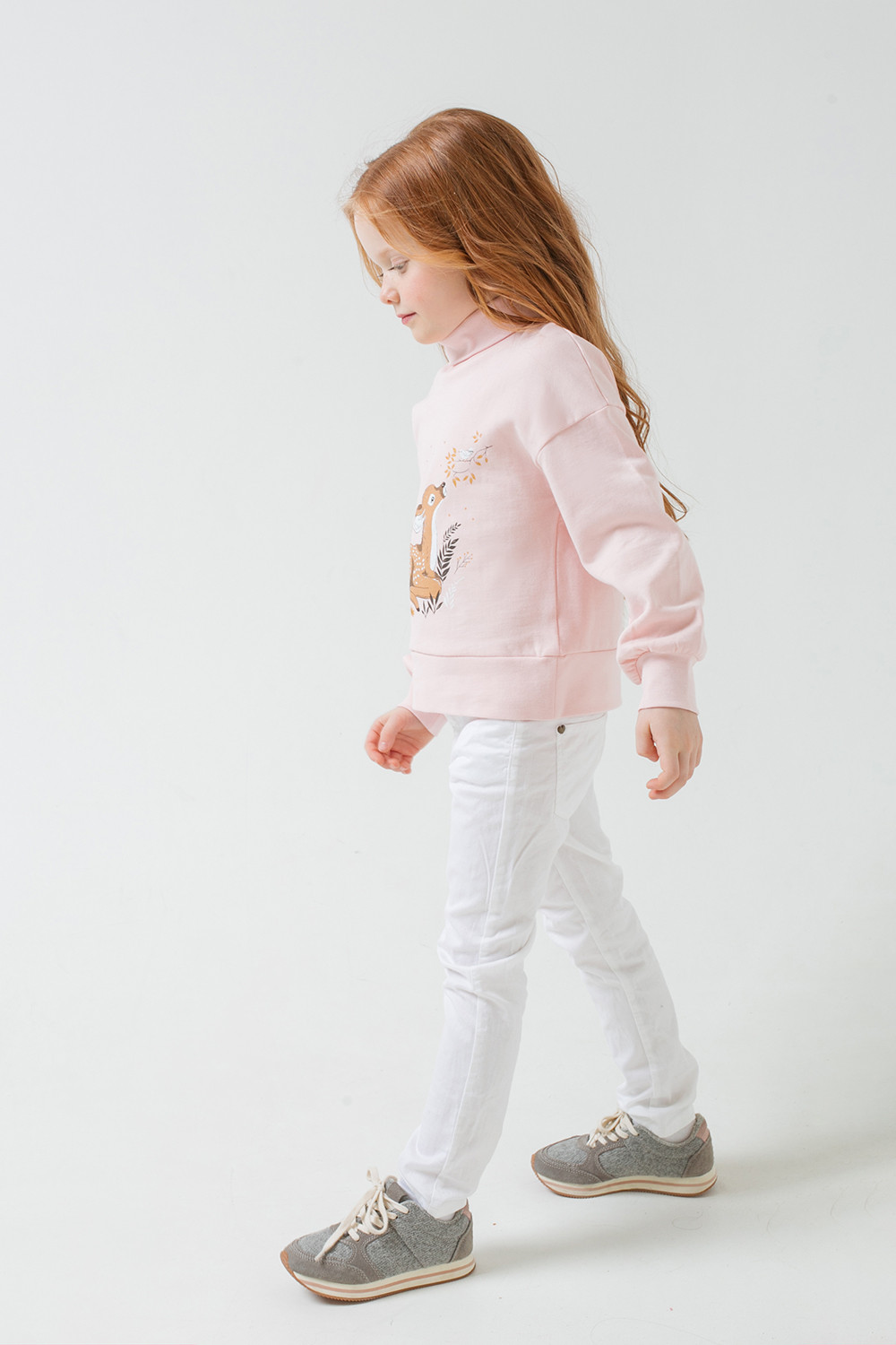 картинка Джемпер для девочки Crockid КР 301436 бежево-розовый к295 от магазина детских товаров ALiSa