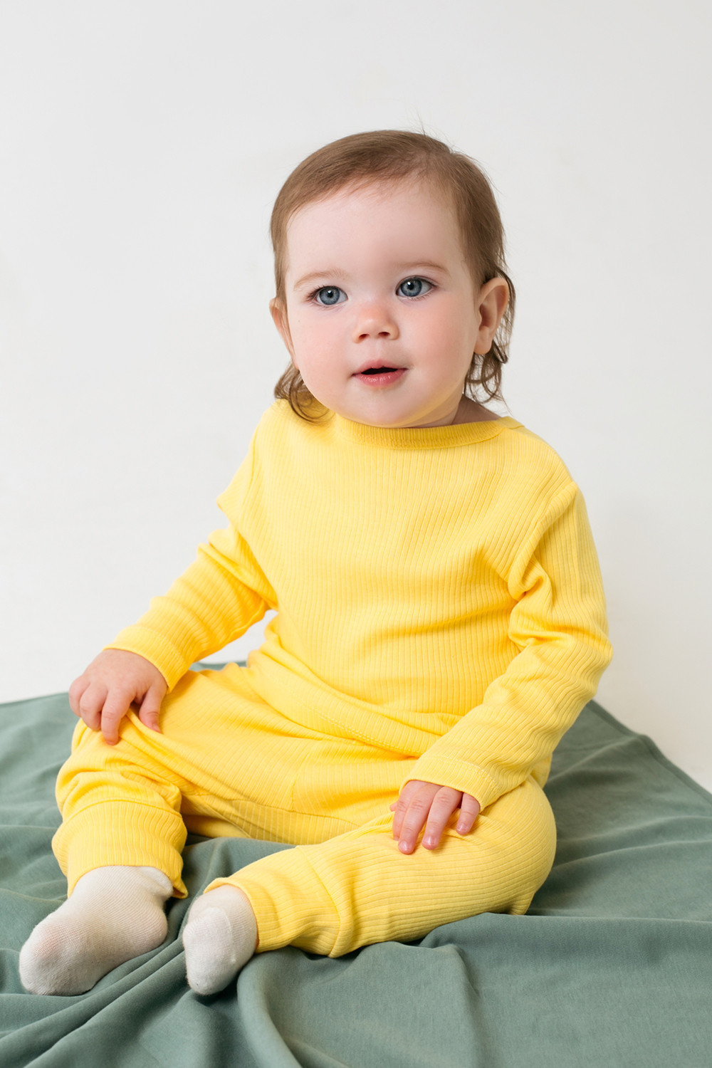 картинка Брюки Crockid К 400225 светло-желтый (малыш дино) от магазина детских товаров ALiSa