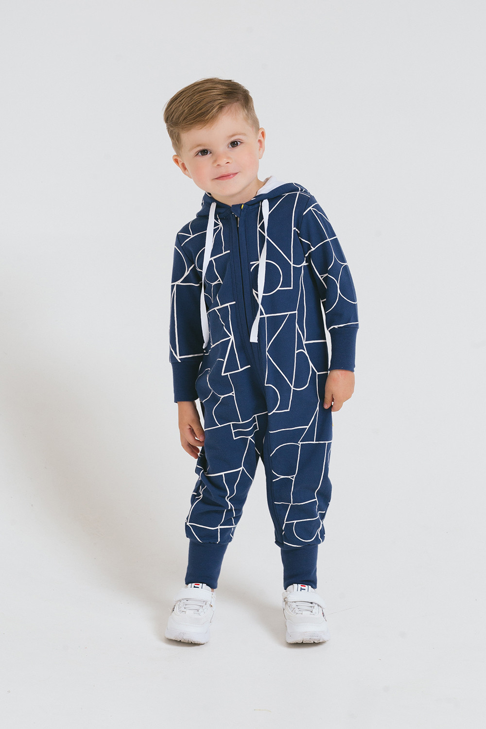 картинка Комбинезон для мальчика Crockid КР 6315 темно-синий, геометрические фигуры к246 от магазина детских товаров ALiSa