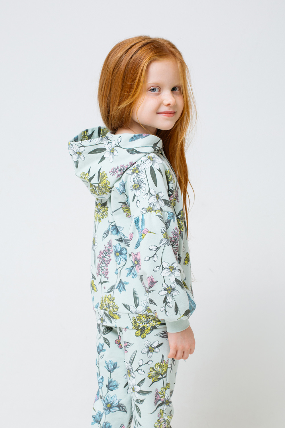 картинка Куртка для девочки Crockid КР 301226 дымчатый нефрит, колибри к279 от магазина детских товаров ALiSa