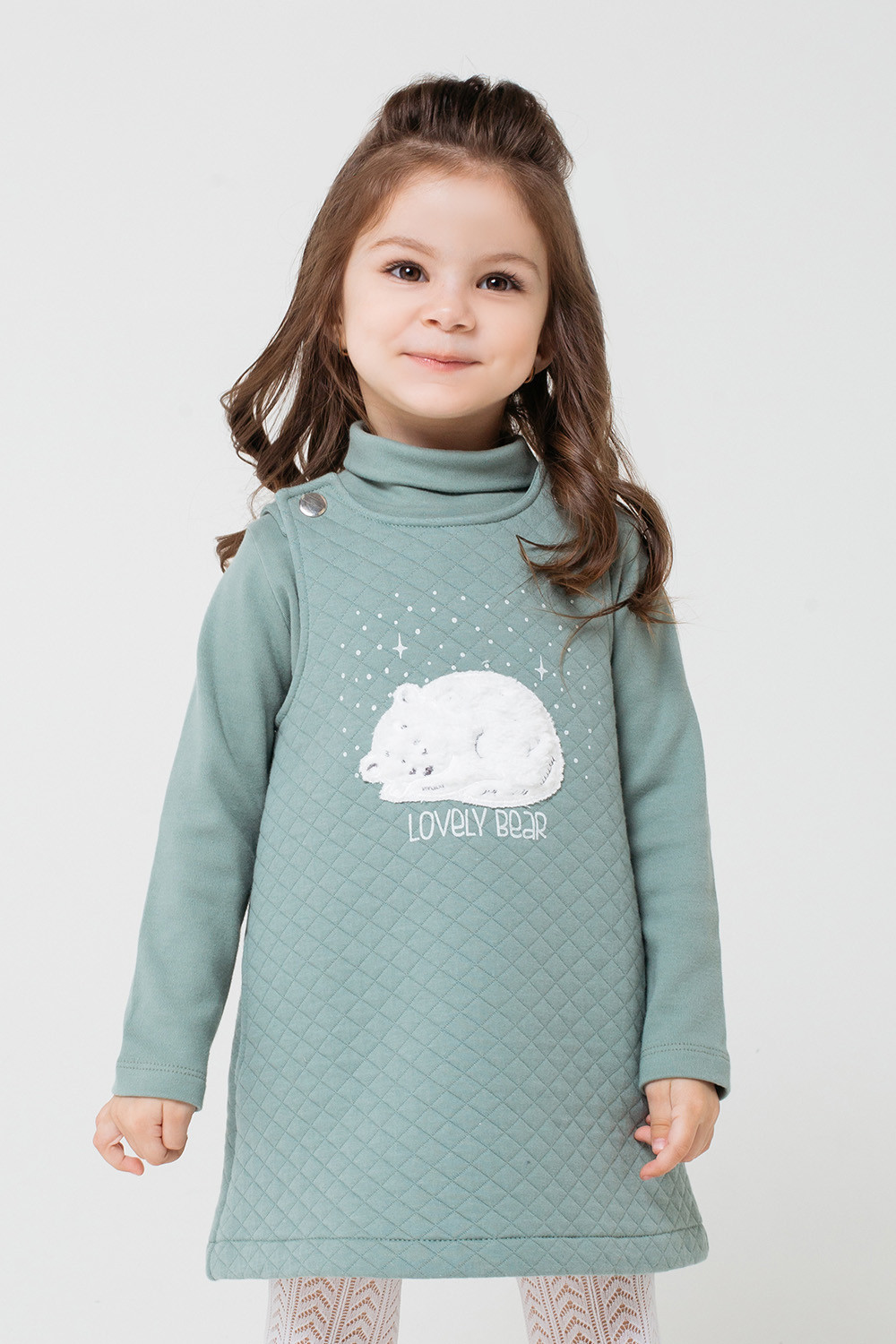 картинка Джемпер для девочки Crockid КР 300468 серо-зеленый к217 от магазина детских товаров ALiSa