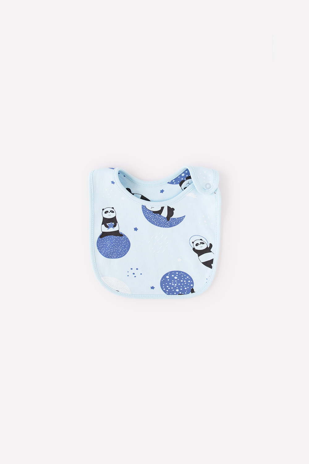картинка Фартук-нагрудник для мальчика Crockid К 8526 панды в космосе на небесном от магазина детских товаров ALiSa