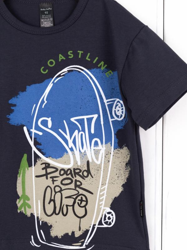 картинка Футболка для мальчика Baby Boom Ф154/8-К Skate графит от магазина детских товаров ALiSa