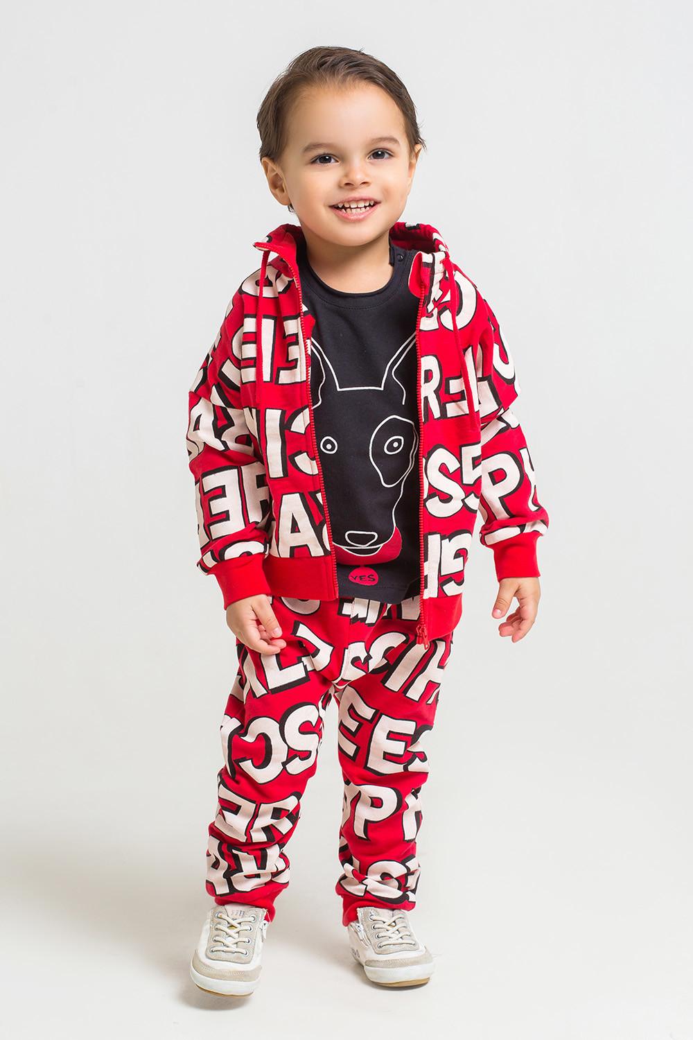 картинка Комплект для мальчика Crockid КР 2628 красный, графичные буквы к214 от магазина детских товаров ALiSa