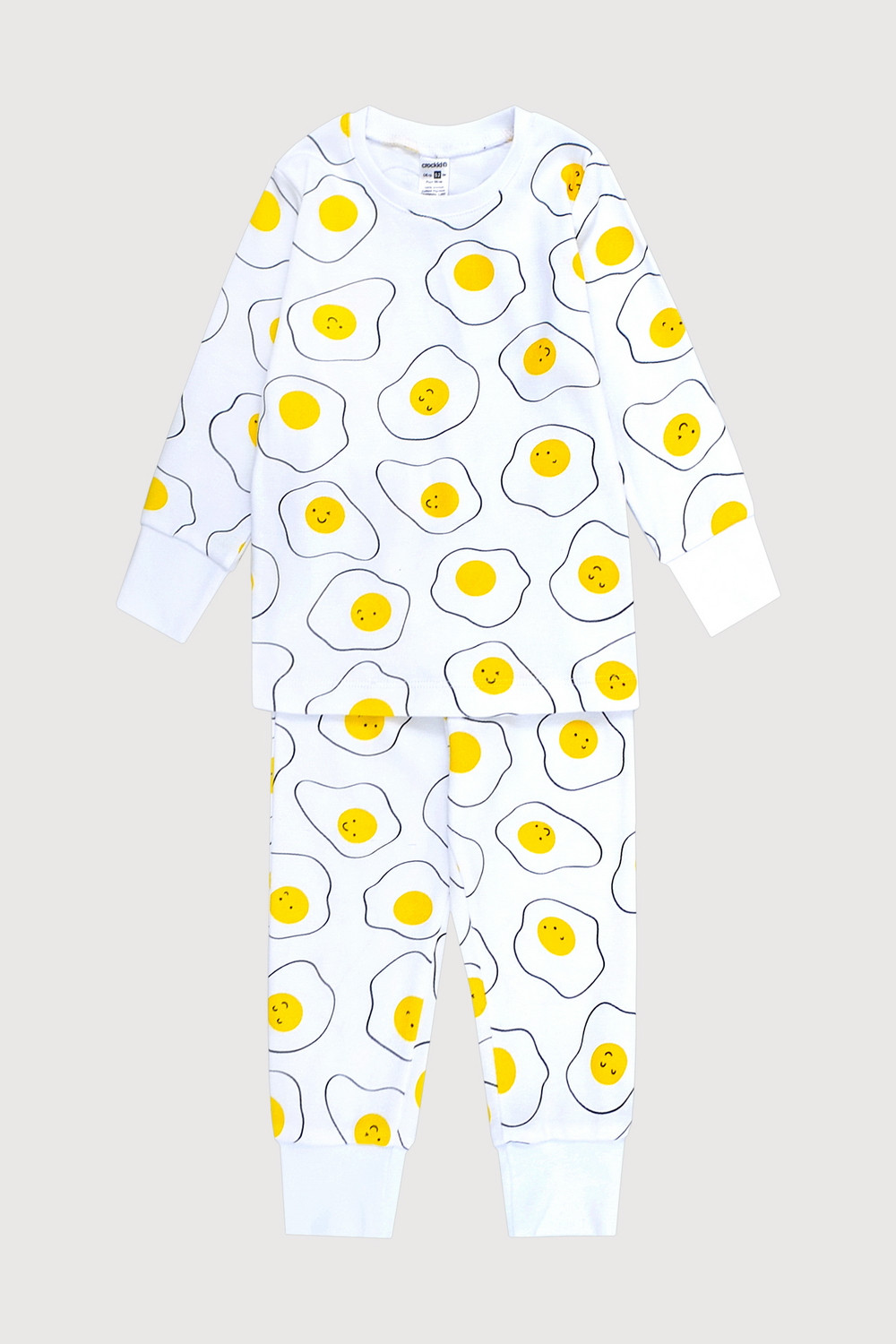 картинка Пижама для мальчика Crockid К 1550 яичница на белом от магазина детских товаров ALiSa