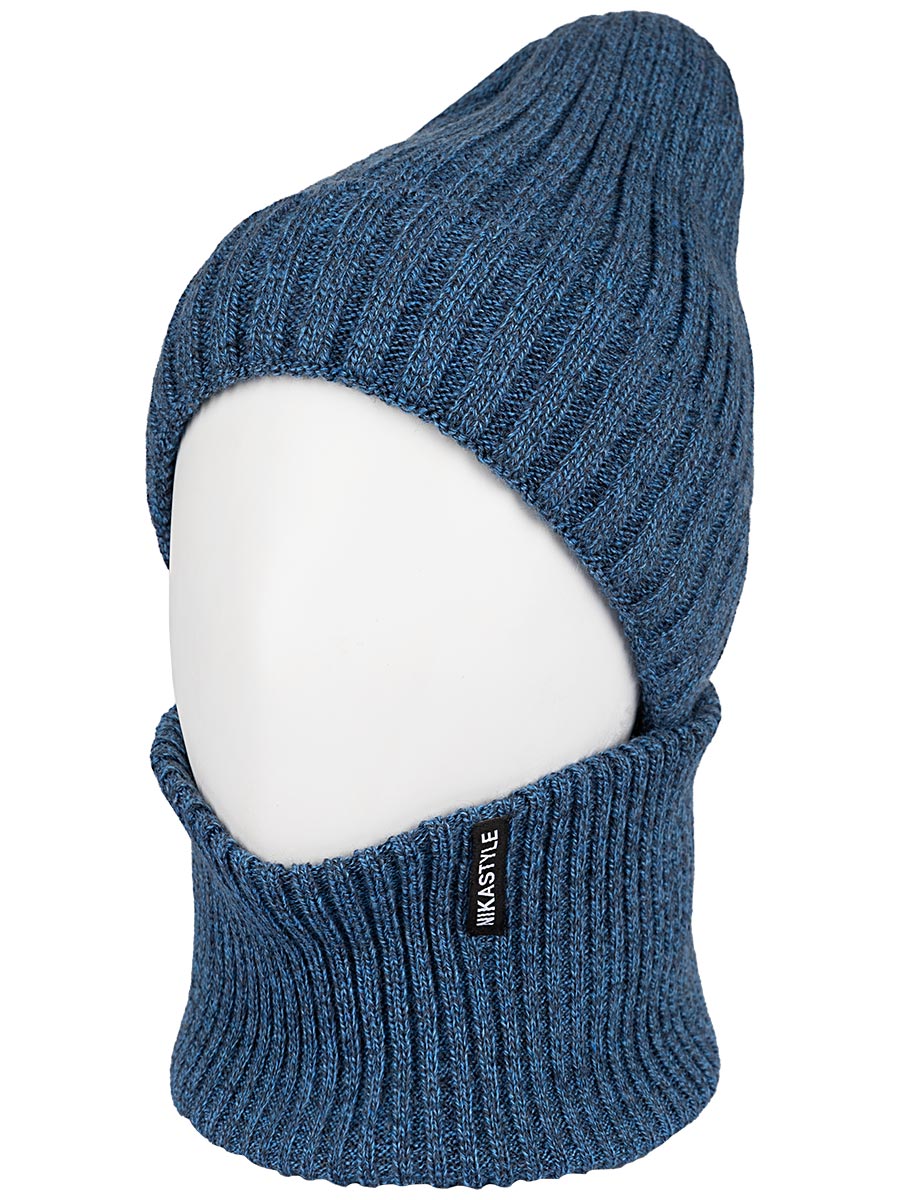 картинка Комплект шапка снуд для мальчика NIKASTYLE 12з16424 Джинсовый от магазина детских товаров ALiSa