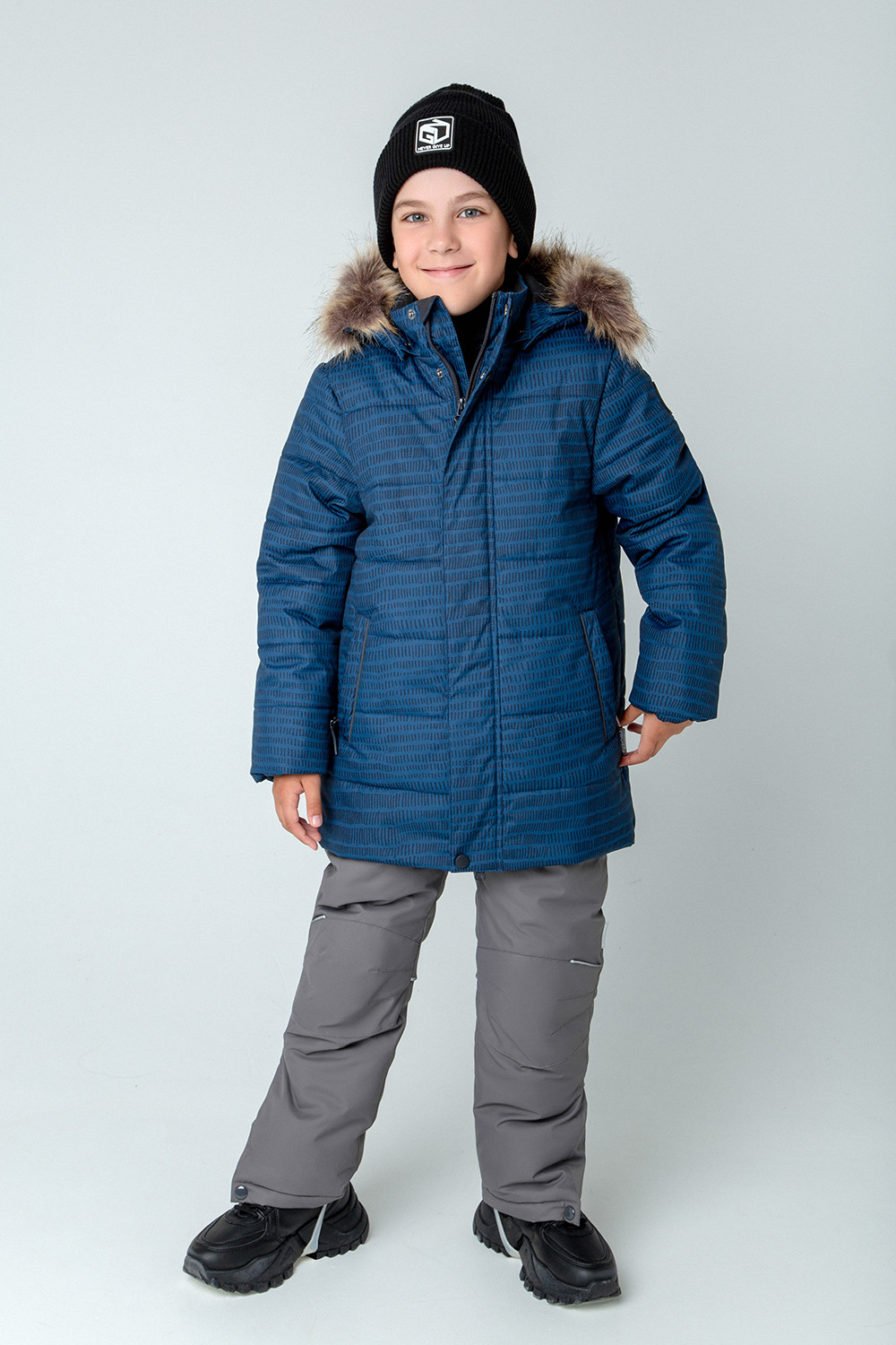 картинка Пальто зимнее для мальчика Crockid ВК 36081/н/2 ГР от магазина детских товаров ALiSa