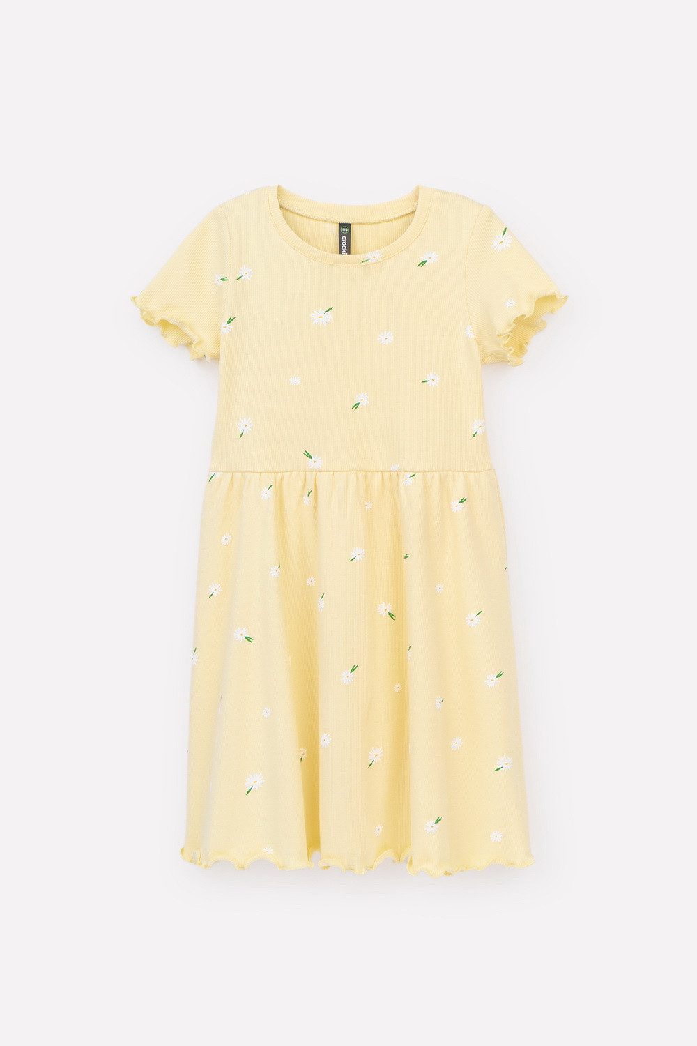 картинка Платье для девочки Crockid КР 5793 бледно-желтый, летние цветы к393 от магазина детских товаров ALiSa