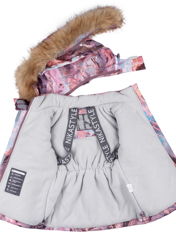 картинка Комплект зимний для девочки NIKASTYLE 7з1224 Кофе орхидея от магазина детских товаров ALiSa