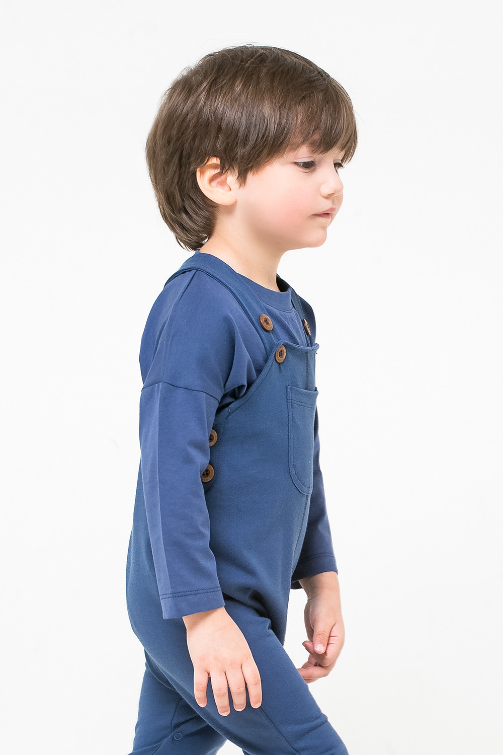 картинка Полукомбинезон для мальчика Crockid КР 6336 темно-синий к258 от магазина детских товаров ALiSa