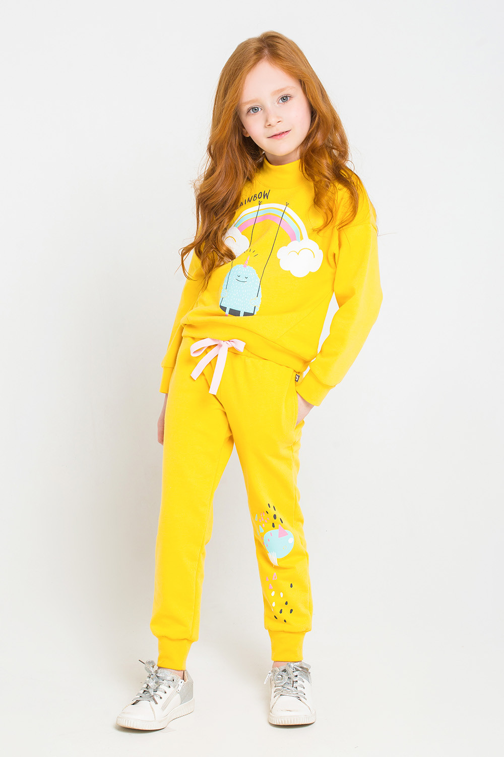 картинка Брюки для девочки Crockid КР 4762 желтый к232 от магазина детских товаров ALiSa