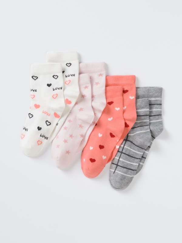картинка Носки для девочки Artie 4 пары 4-3d956 Розовый от магазина детских товаров ALiSa