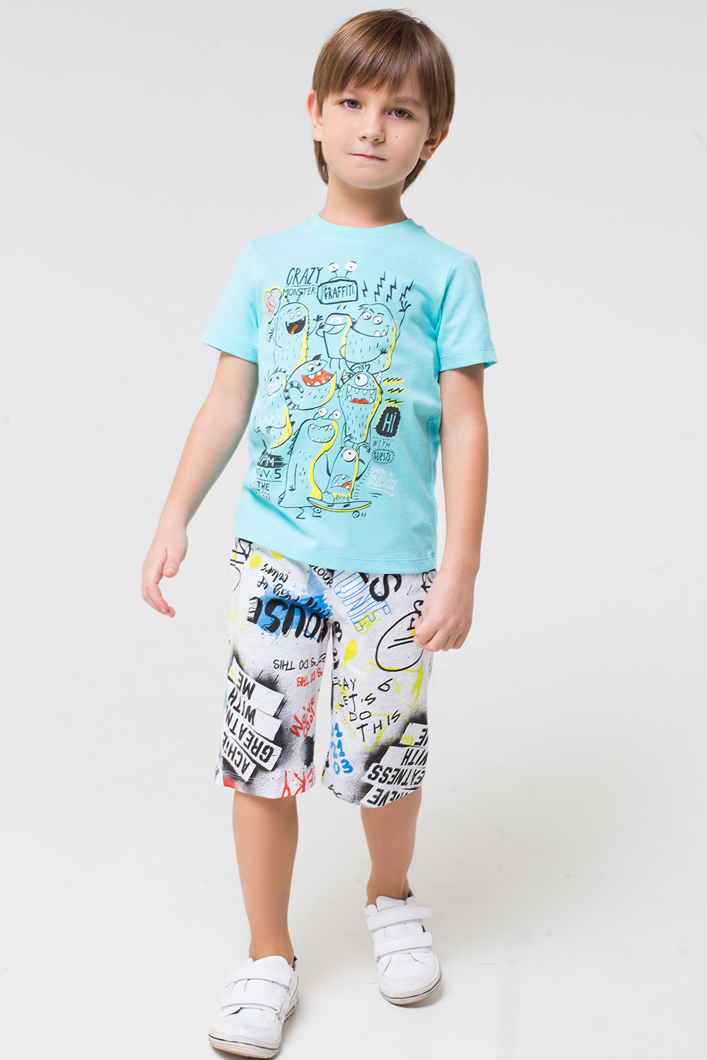 картинка Комплект для мальчика Crockid К 2666 светлая аква + св. серый меланж к1247 от магазина детских товаров ALiSa