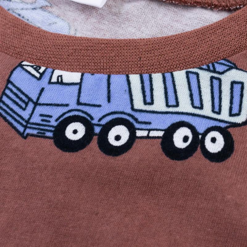 картинка Футболка для мальчика Youlala 0954102610 Коричневый автотехника от магазина детских товаров ALiSa