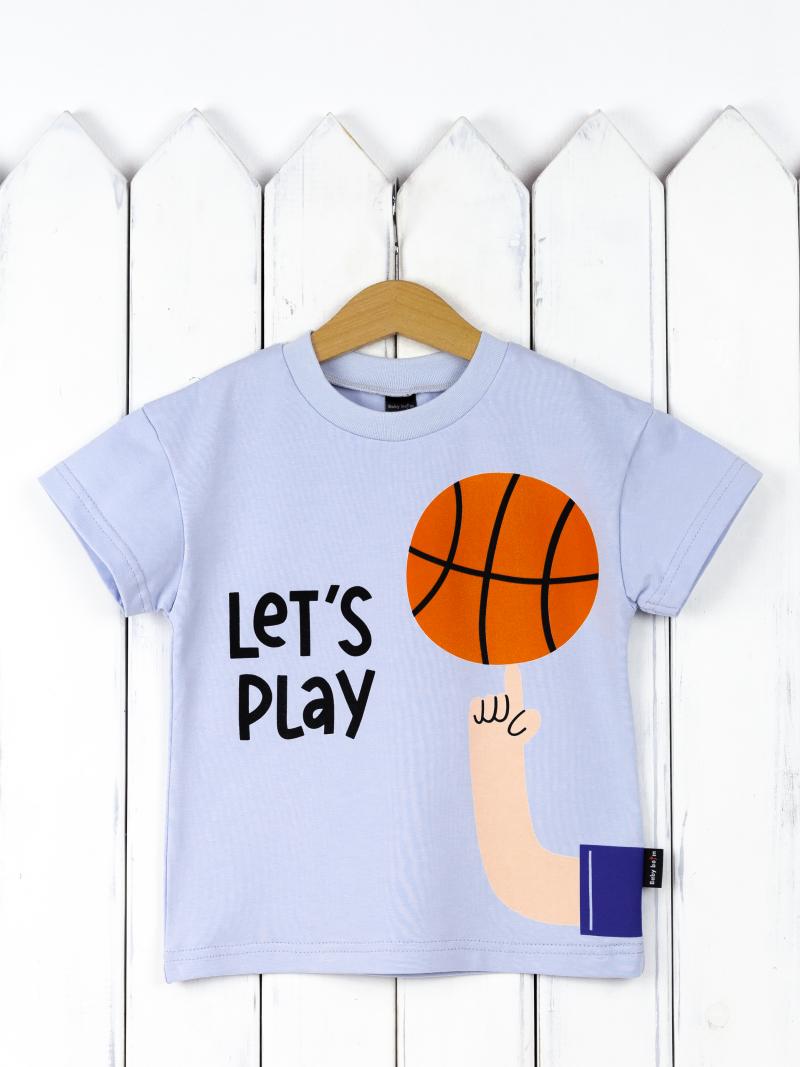 картинка Футболка для мальчика Baby Boom Ф95/8-К Серо голубая от магазина детских товаров ALiSa