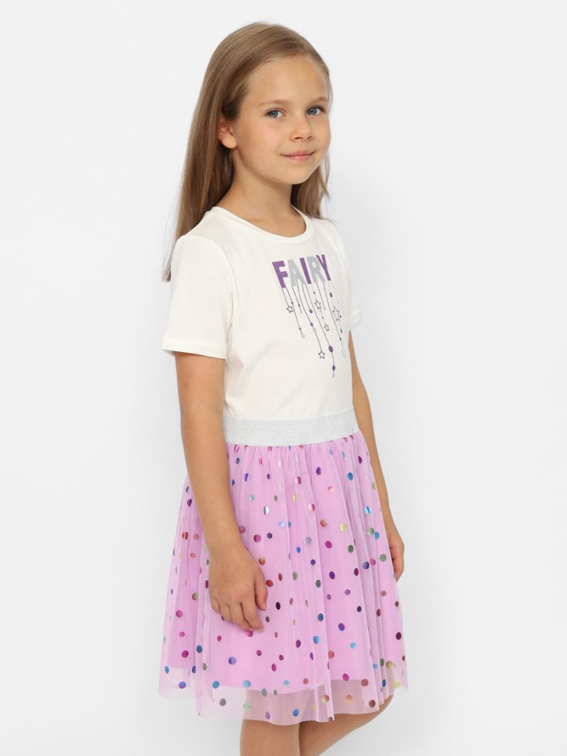 картинка Платье для девочки Cherubino CWKG 63635-45 Лаванда от магазина детских товаров ALiSa