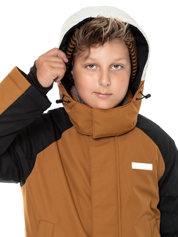 картинка Комбинезон зимний для мальчика NIKASTYLE 8з6924 Кэмел черный от магазина детских товаров ALiSa