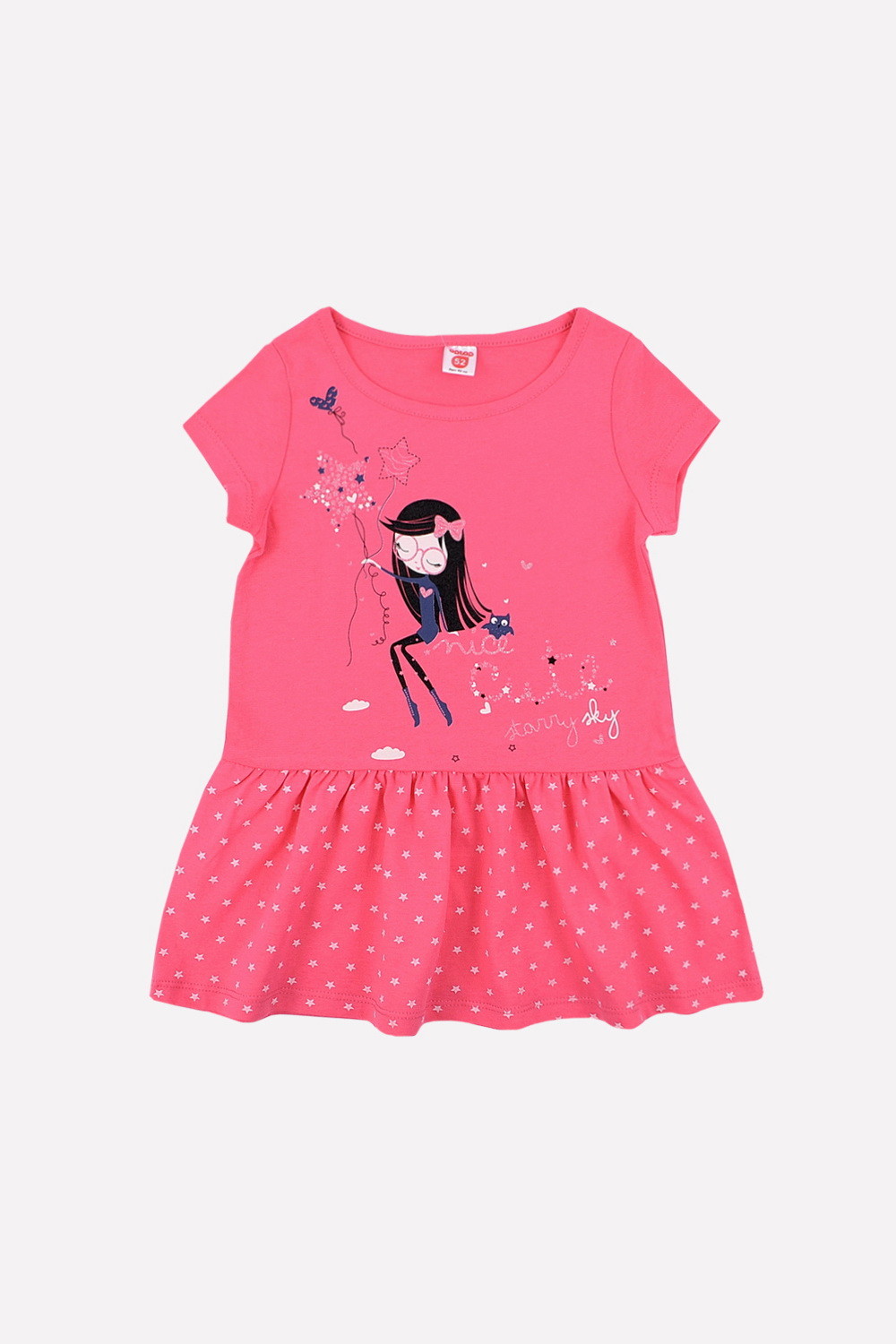 картинка Платье для девочки Crockid К 5574 клюква, звезды от магазина детских товаров ALiSa