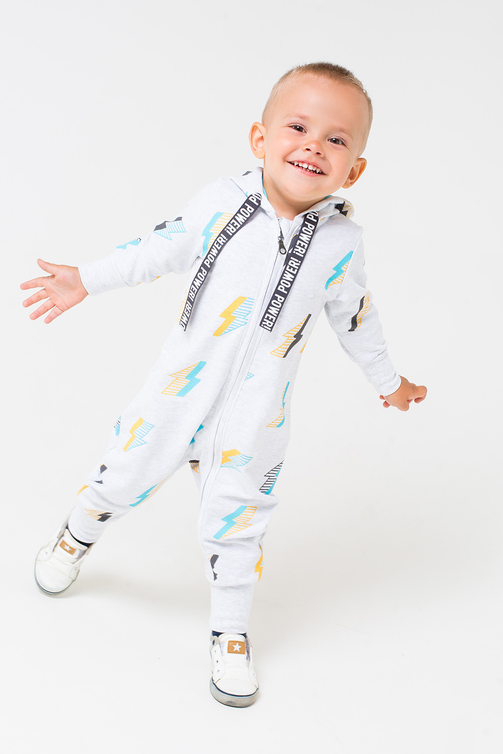 картинка Комбинезон для мальчика Crockid КР 6315 светло-серый меланж, молнии к250 от магазина детских товаров ALiSa